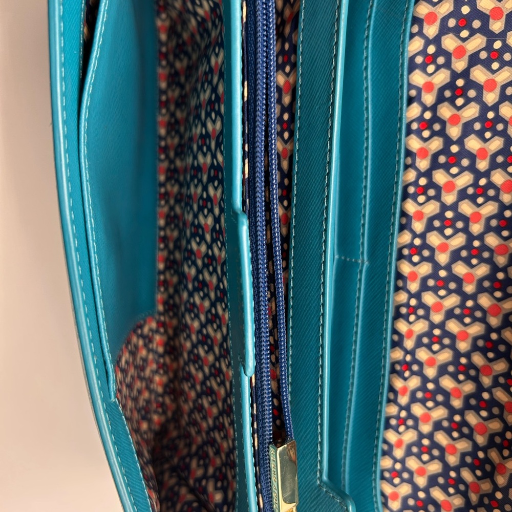 Tory Burch Expandable Concierge Blue Crossbody Bag - Picture 6 of 9